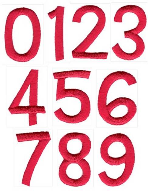 Picture of Numbers Machine Embroidery Design