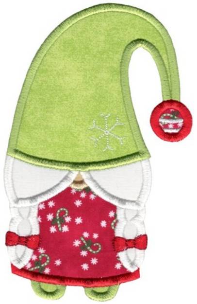 Picture of Droopy Hat Gnome Applique Machine Embroidery Design