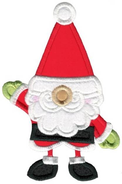 Picture of Santa Gnome Applique Machine Embroidery Design