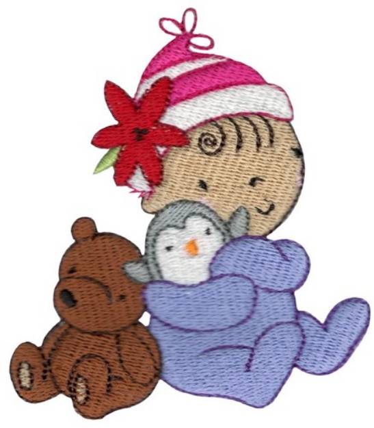 Picture of Baby and Toys Machine Embroidery Design