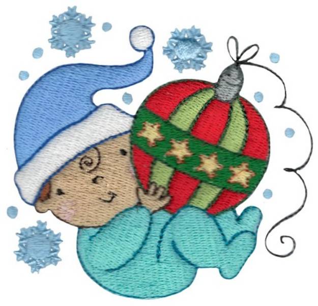 Picture of Baby and Ornament Machine Embroidery Design