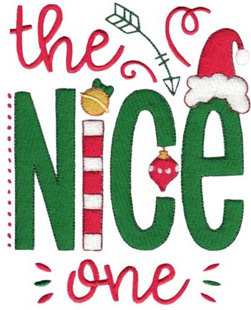 Picture of The Nice One Machine Embroidery Design
