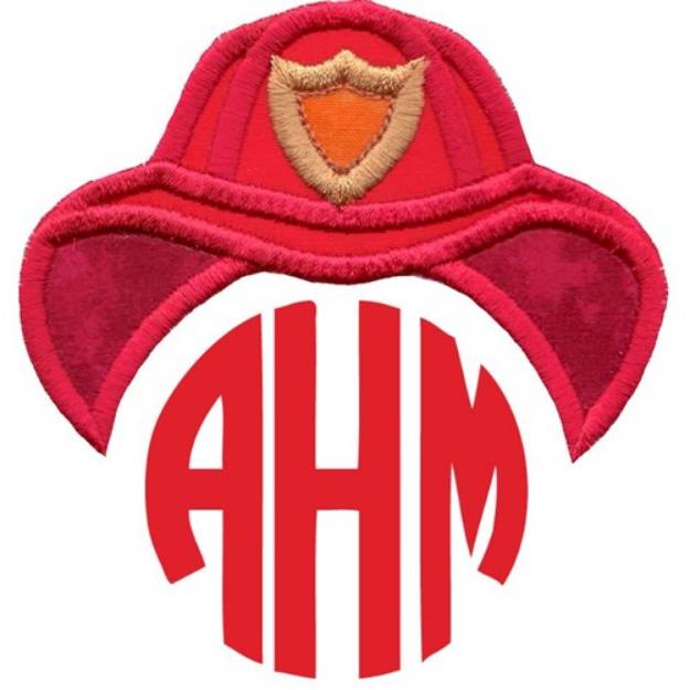 Picture of Fireman Monogram Topper Machine Embroidery Design