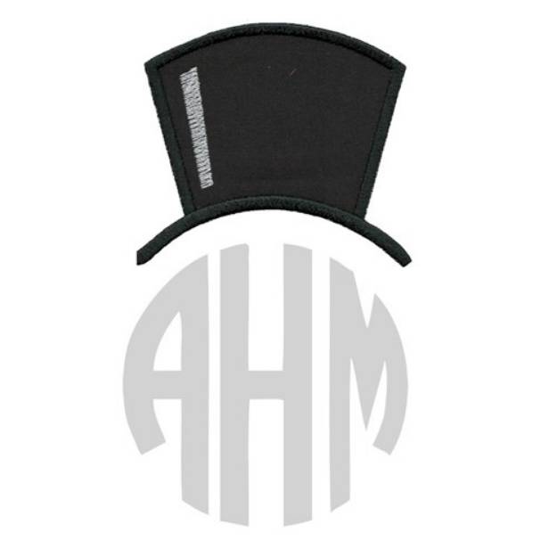 Picture of Top Hat Monogram Topper Machine Embroidery Design