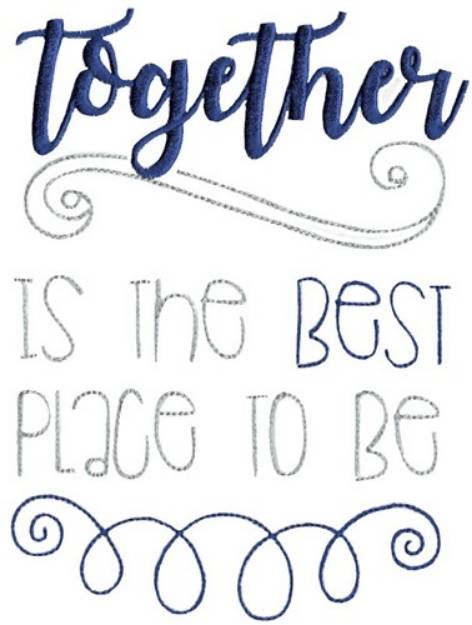 Picture of Be Together Machine Embroidery Design