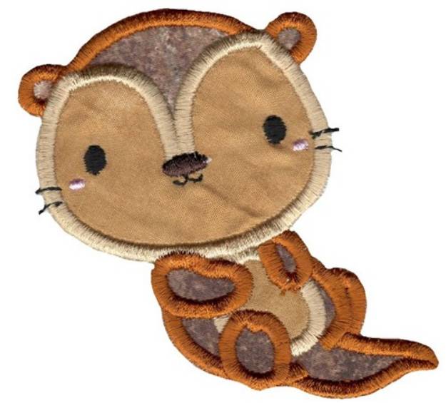 Picture of Otter Applique Machine Embroidery Design
