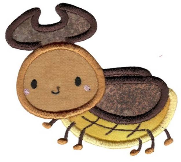 Picture of Rhino Beetle Applique Machine Embroidery Design