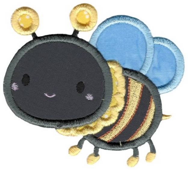 Picture of Bumble Bee Applique Machine Embroidery Design