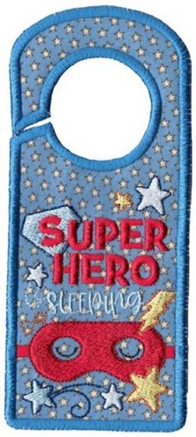 Picture of Superhero Door Hanger Machine Embroidery Design