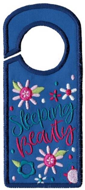 Picture of Sleeping Beauty Door Hanger Machine Embroidery Design