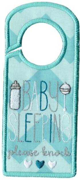 Picture of Baby Sleeping Door Hanger Machine Embroidery Design