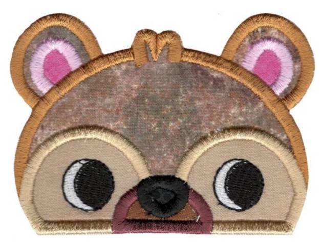 Picture of Boy Bear Topper Applique Machine Embroidery Design