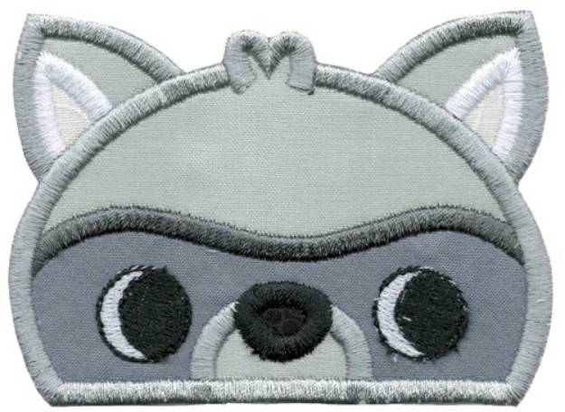 Picture of Boy Raccoon Topper Applique Machine Embroidery Design