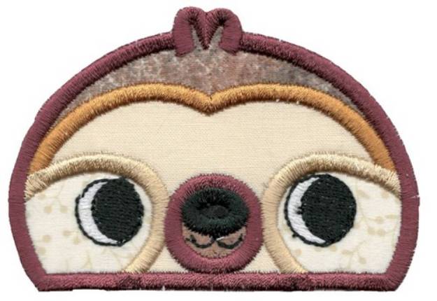 Picture of Boy Sloth Topper Applique Machine Embroidery Design