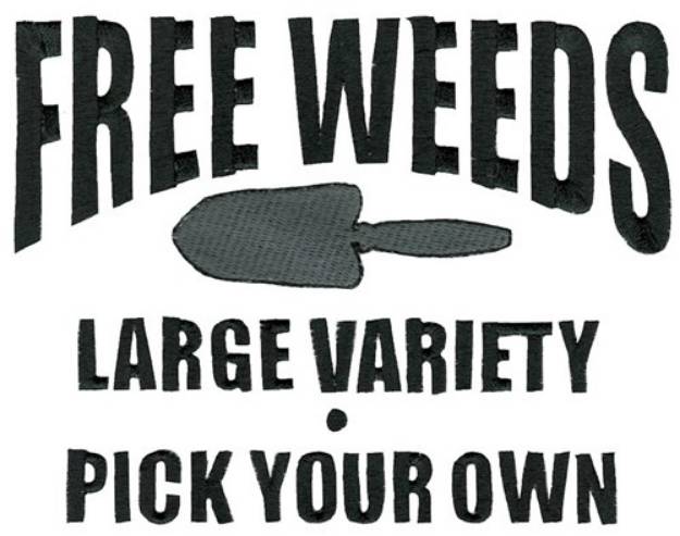 Picture of Free Weeds Machine Embroidery Design