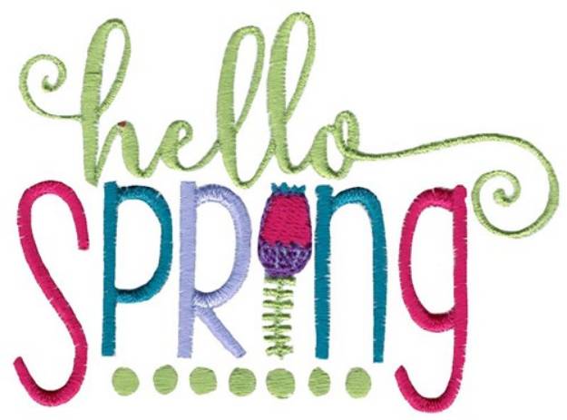Picture of Hello Spring Machine Embroidery Design