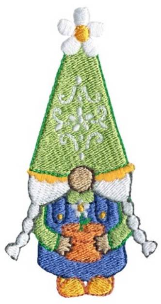 Picture of Girl Gnome Machine Embroidery Design