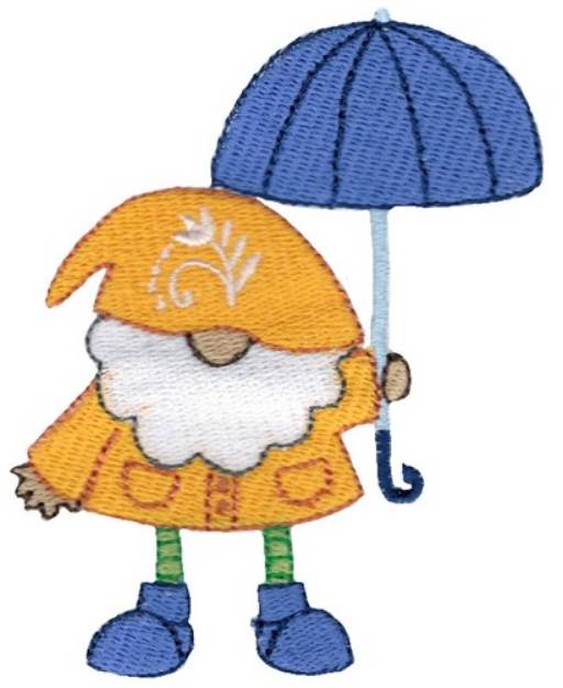 Picture of Rainy Day Gnome Machine Embroidery Design