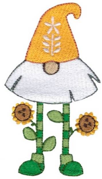 Picture of Sunflower Gnome Machine Embroidery Design