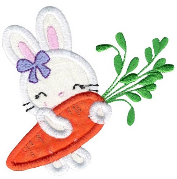 Picture of Bunny & Carrot Applique Machine Embroidery Design