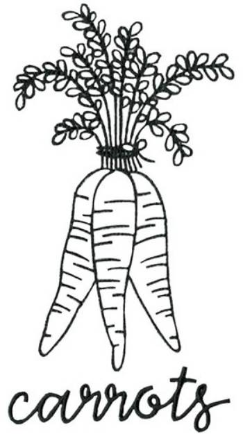 Picture of Carrots Outline Machine Embroidery Design