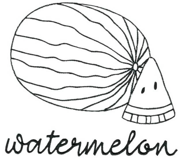 Picture of Watermelon Outline Machine Embroidery Design