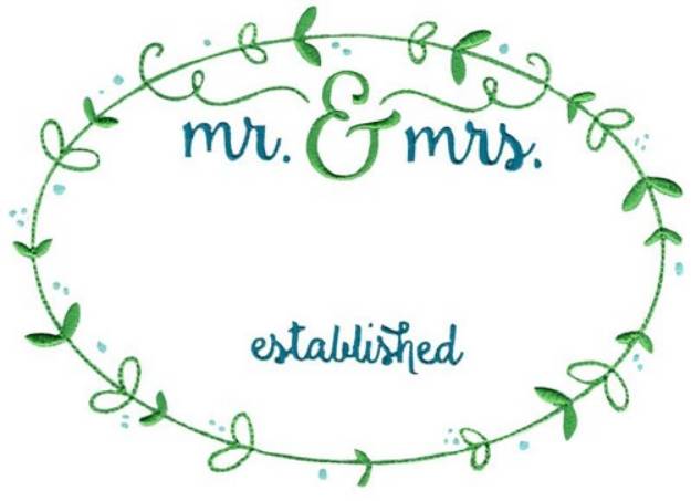 Picture of Mr & Mrs Established Machine Embroidery Design