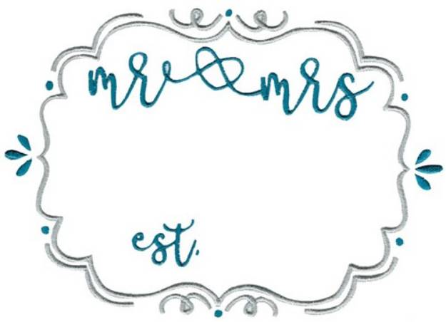 Picture of Mr & Mrs Est Machine Embroidery Design