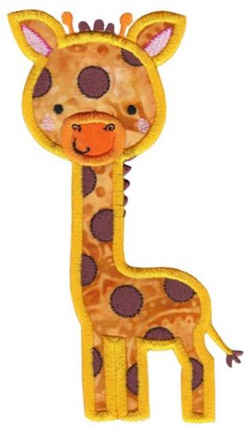 Picture of Applique Giraffe Machine Embroidery Design