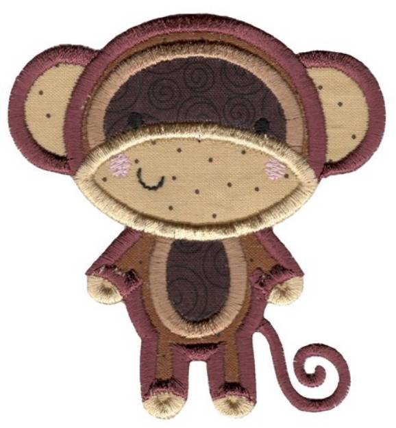 Picture of Applique Monkey Machine Embroidery Design