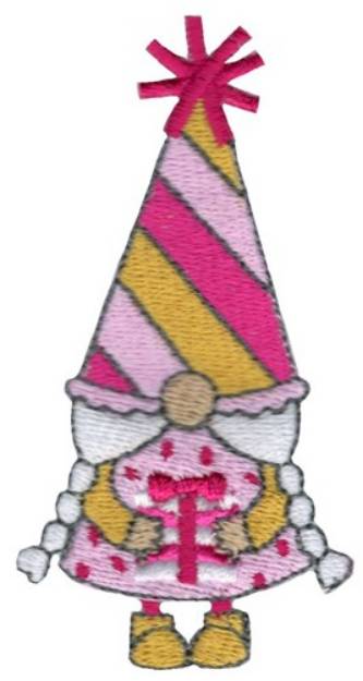 Picture of Girl Party Gnome Machine Embroidery Design
