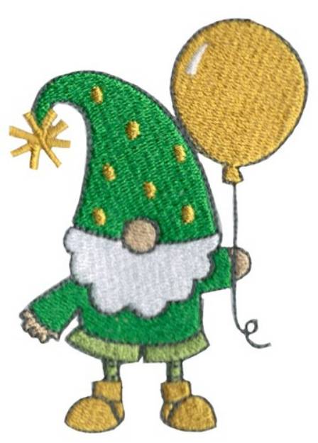 Picture of Balloon Boy Gnome Machine Embroidery Design