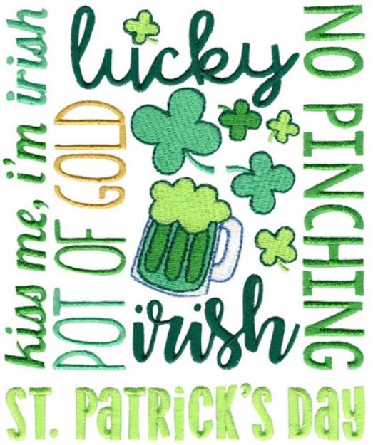 Picture of Saint Patrick's Day Subway Art Machine Embroidery Design
