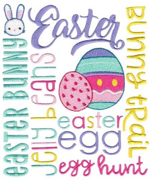 Picture of Easter Subway Art Machine Embroidery Design