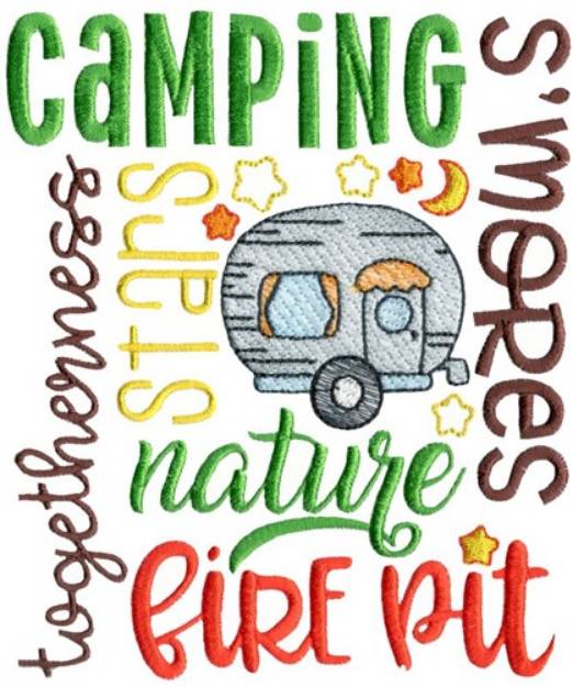 Picture of Camping Subway Art Machine Embroidery Design