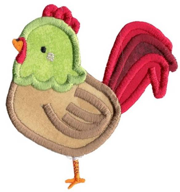 Picture of Applique Rooster Machine Embroidery Design