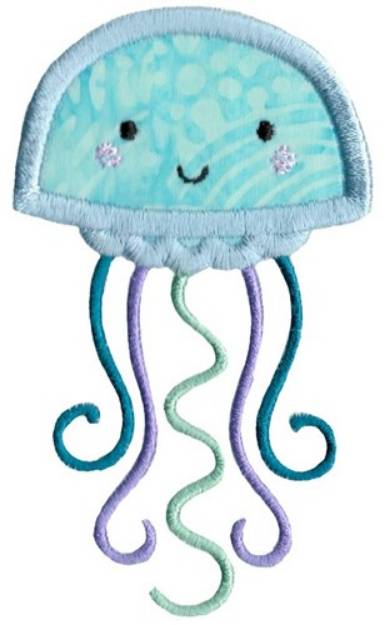 Picture of Boxy Jellyfish Applique Machine Embroidery Design
