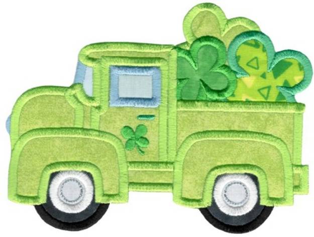 Picture of St Patricks Day Vintage Truck Machine Embroidery Design