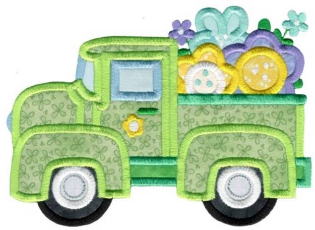 Picture of Spring Vintage Truck Machine Embroidery Design