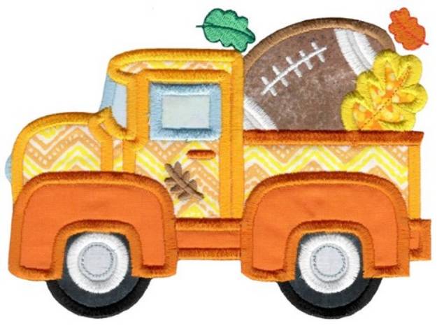 Picture of Fall Vintage Truck Machine Embroidery Design