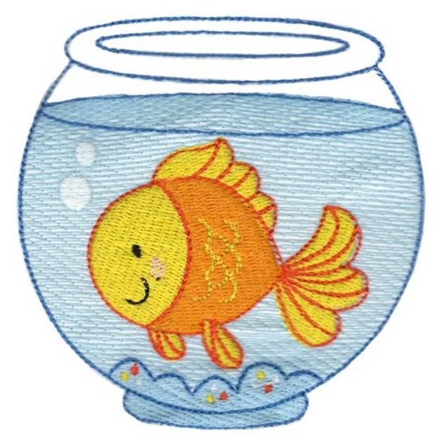 Picture of Pet Goldfish Machine Embroidery Design