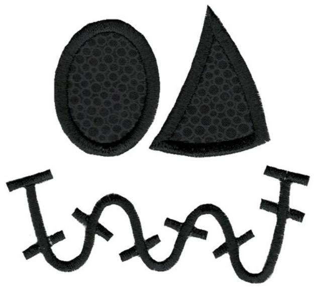 Picture of Squiggly Halloween Applique Face