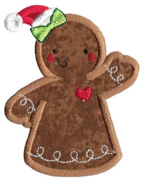 Picture of Christmas Gingerbread Lady Applique