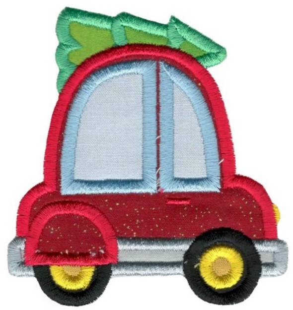 Picture of Christmas Car Applique Machine Embroidery Design