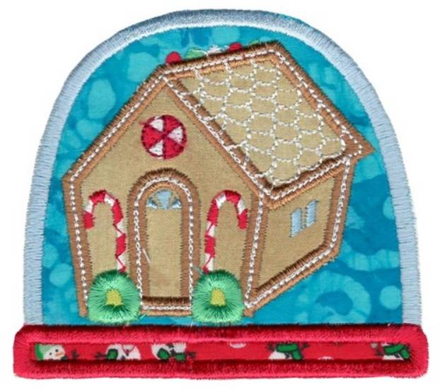 Picture of Gingerbread House Snow Globe Applique
