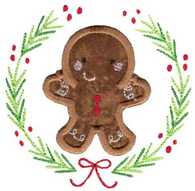 Picture of Applique Gingerbread Man Laurel