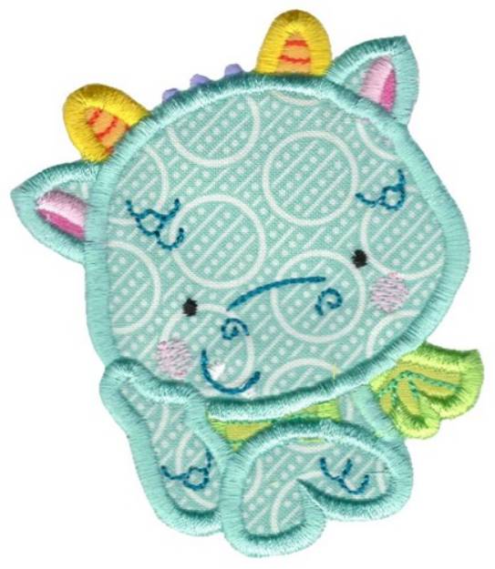 Picture of Sweet Applique Dragon Machine Embroidery Design