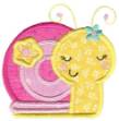 Picture of Applique Girl Snail Machine Embroidery Design