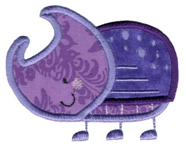 Picture of Applique Rhinoceros Beetle Machine Embroidery Design