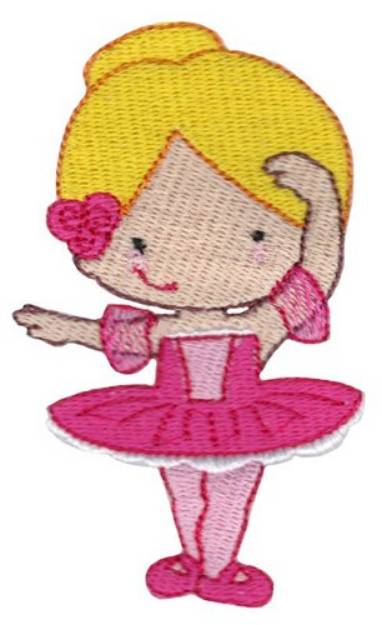 Picture of Ballerina in Third Position Machine Embroidery Design